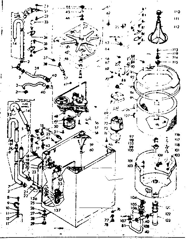 Kenmore 1106804560 machine sub-assembly diagram