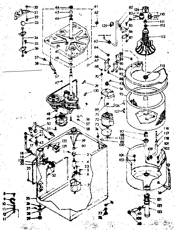Kenmore 1106805750 machine sub-assembly diagram