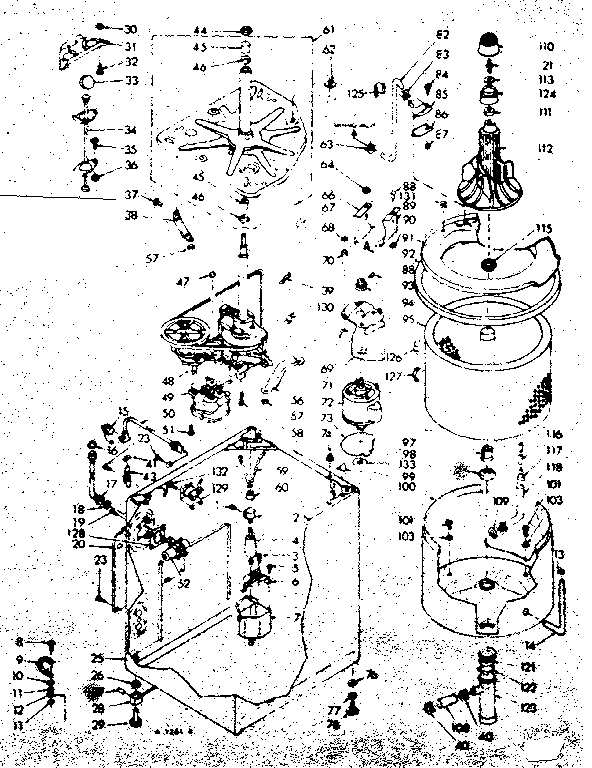 Kenmore 1106805710 machine sub-assembly diagram