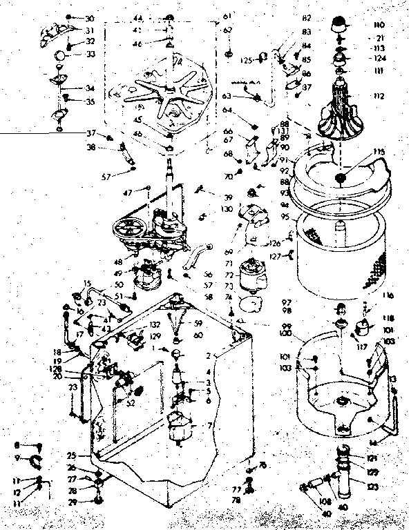 Kenmore 1106805711 machine sub-assembly diagram