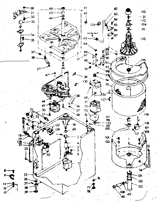 Kenmore 1106805712 machine sub-assembly diagram