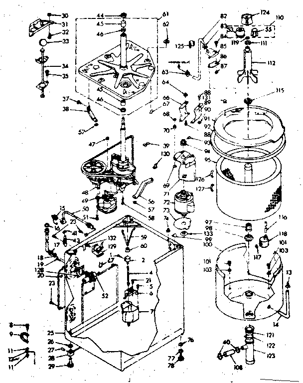 Kenmore 1106805852 machine sub-assembly diagram