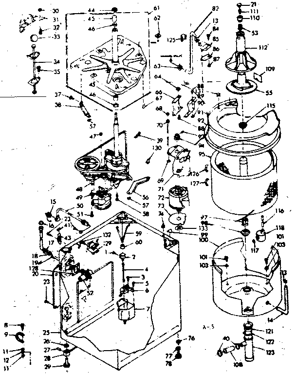 Kenmore 1106805810 machine sub-assembly diagram