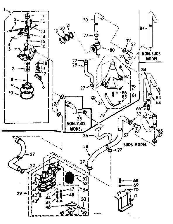 Kenmore 1106805810 water system diagram
