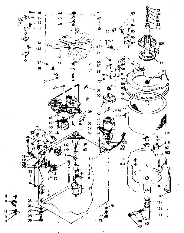 Kenmore 1106805820 machine sub-assembly diagram