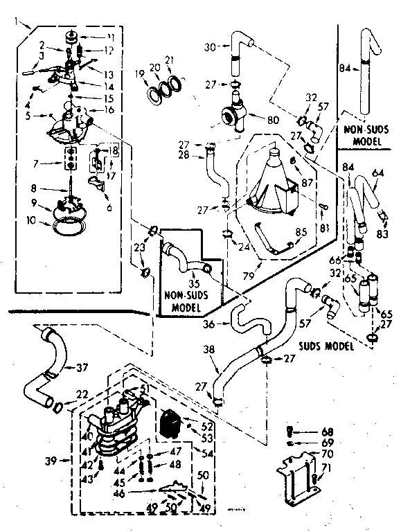 Kenmore 1106805821 water system diagram