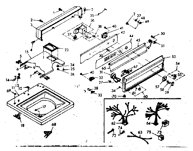 Kenmore 1106804880 top and console assembly diagram