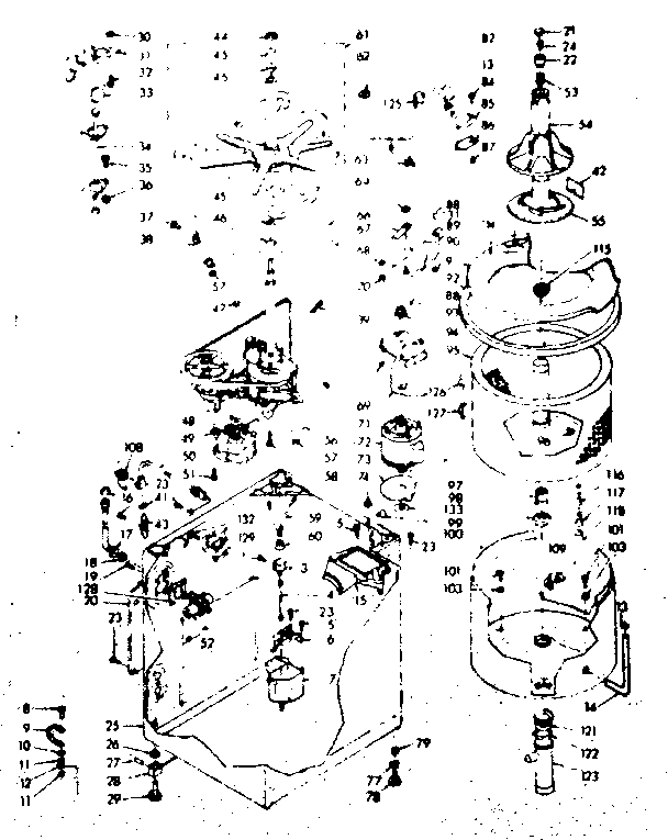 Kenmore 1106804950 machine sub-assembly diagram