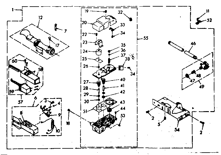 Kenmore 1106807501 burner assembly diagram