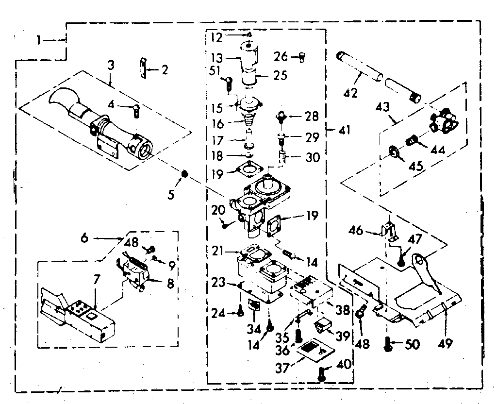 Kenmore 1106807501 burner assembly diagram