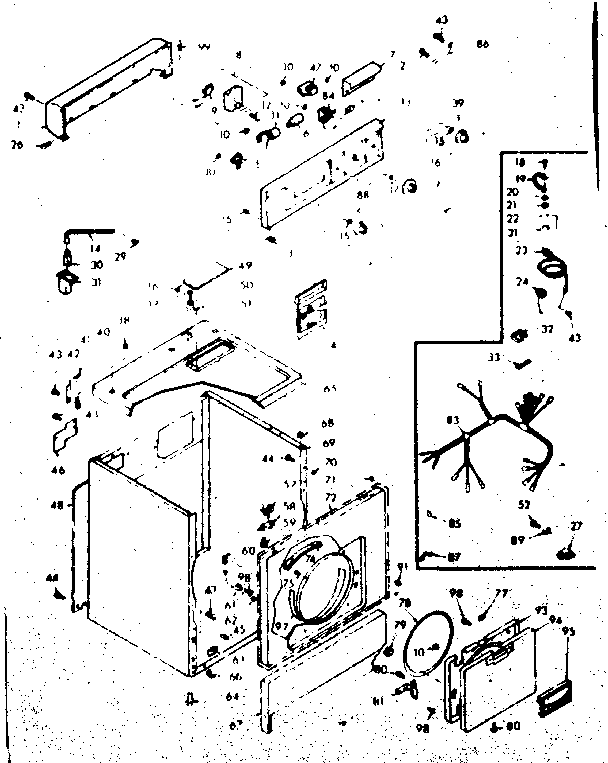 Kenmore 1106807700 machine sub-assembly diagram
