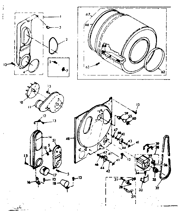 Kenmore 1106807704 bulkhead assembly diagram