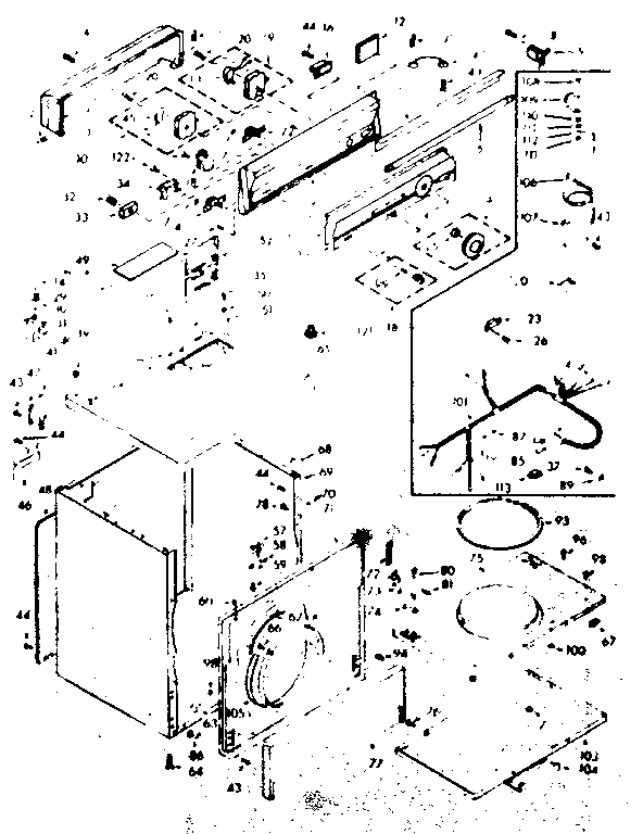 Kenmore 1106807810 machine sub-assembly diagram