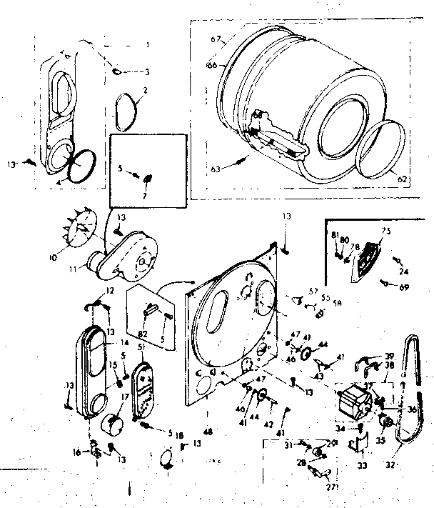Kenmore 1106807813 bulkhead assembly diagram