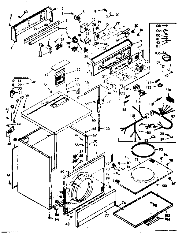 Kenmore 1106807900 machine sub-assembly diagram