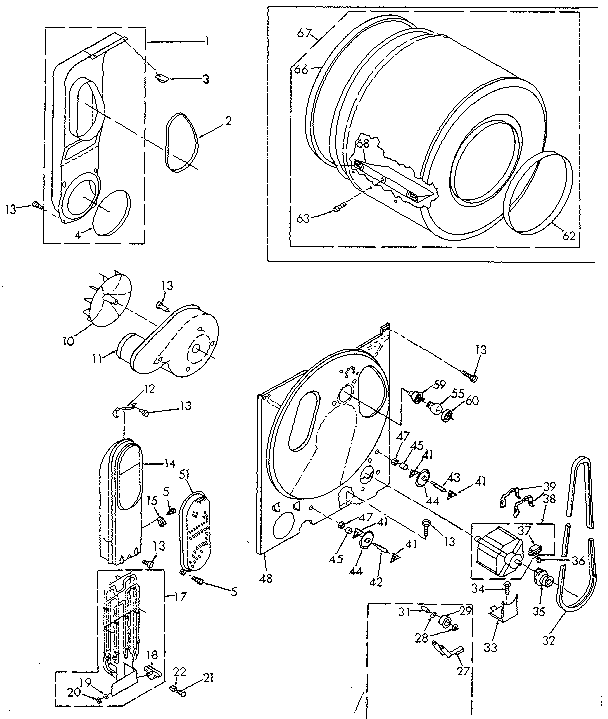 Kenmore 1106808701 bulkhead assembly diagram
