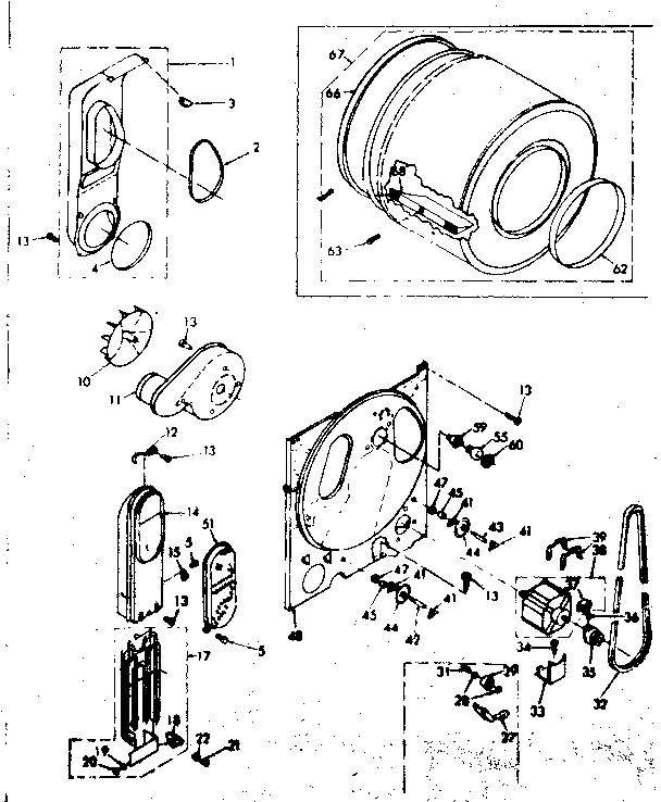 Kenmore 1106808702 bulkhead assembly diagram