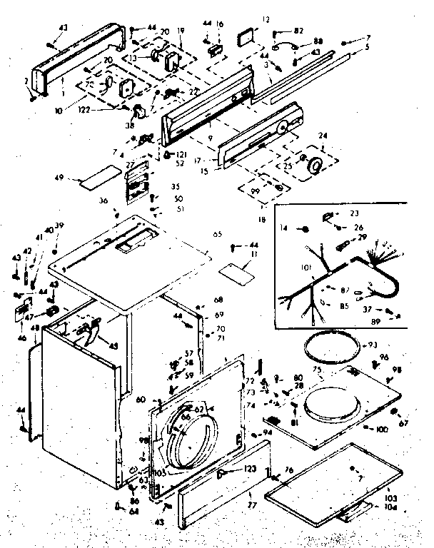 Kenmore 1106808830 machine sub-assembly diagram
