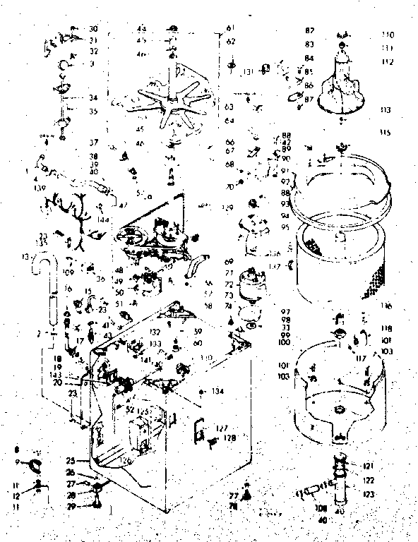 Kenmore 1106814242 machine sub-assembly diagram