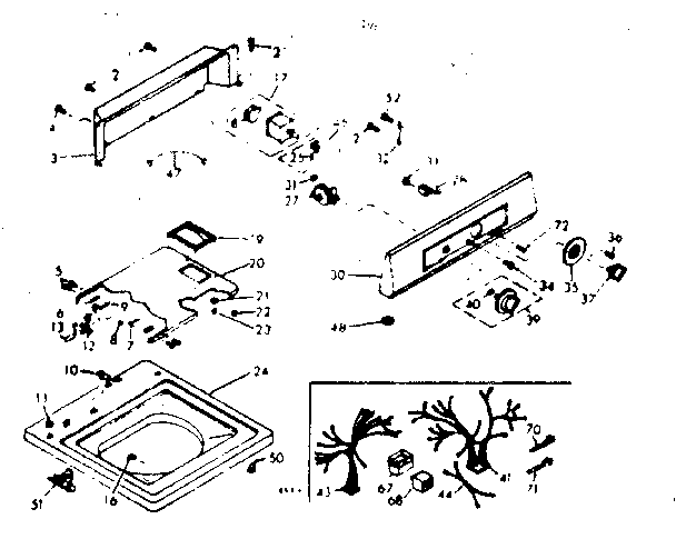 Kenmore 1106814600 top and console diagram