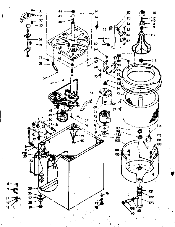 Kenmore 1106815671 machine sub-assembly diagram