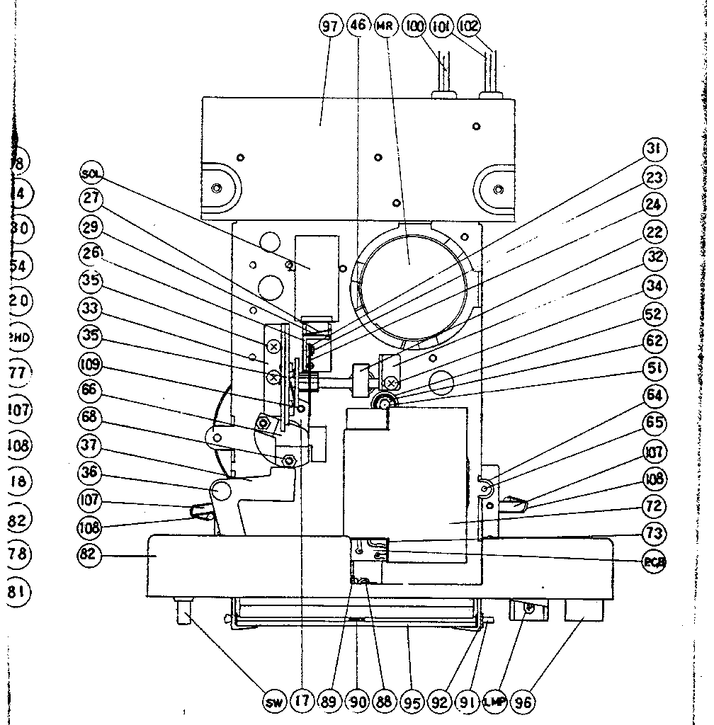 LXI 40091011500 deck stand diagram