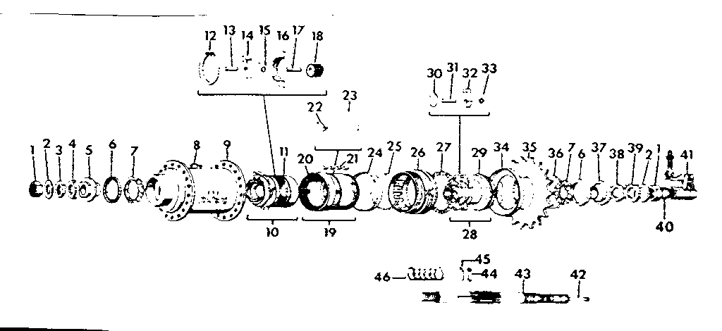 Sears 505472690 shimano 3-speed hub diagram