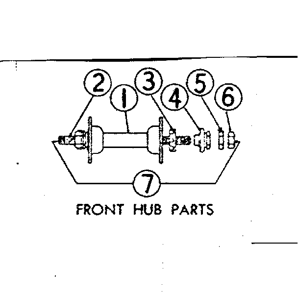 Sears 50547890 front hub parts diagram
