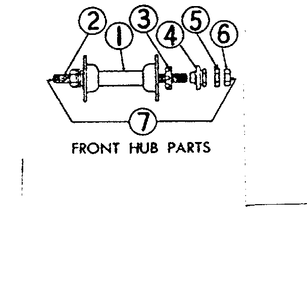 Sears 50547891 front hub parts diagram