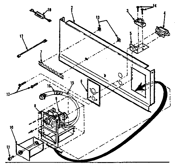 Huebsch 28CG inside attached coin meter diagram