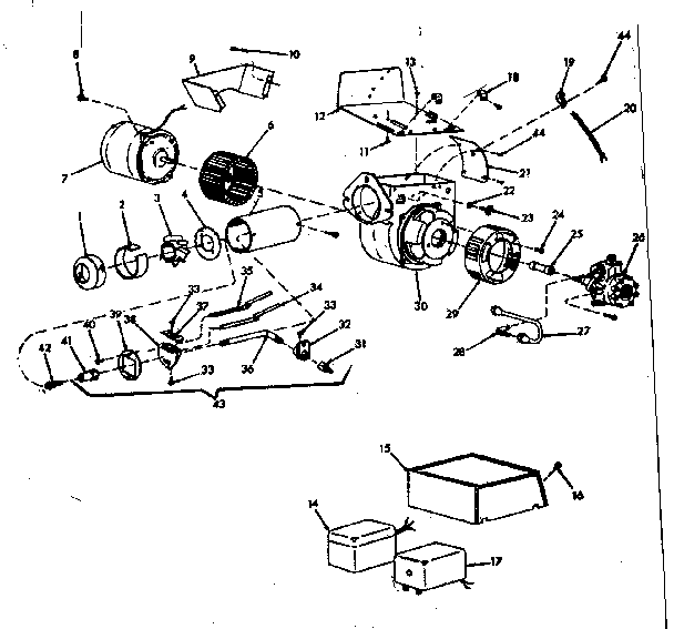 ICP DLO-112-1C oil burner assembly diagram