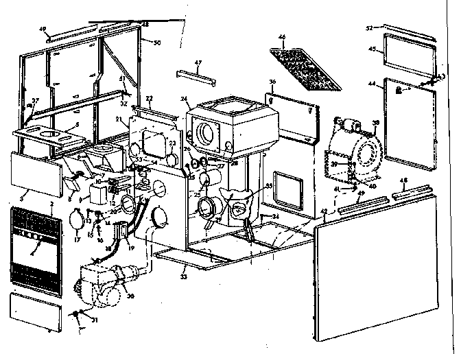 ICP DLO-112-1C furnace assembly diagram