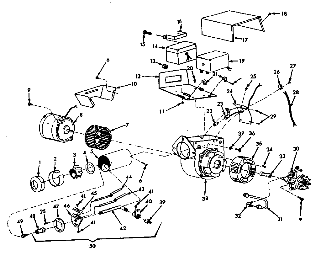 ICP DLO-112-4C oil burner assembly diagram