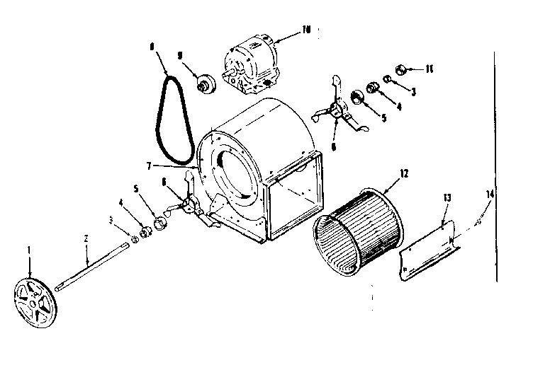 ICP HO-112-2 h-q blower assembly diagram