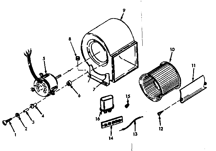 ICP HO-112DA-C h-q blower assembly diagram