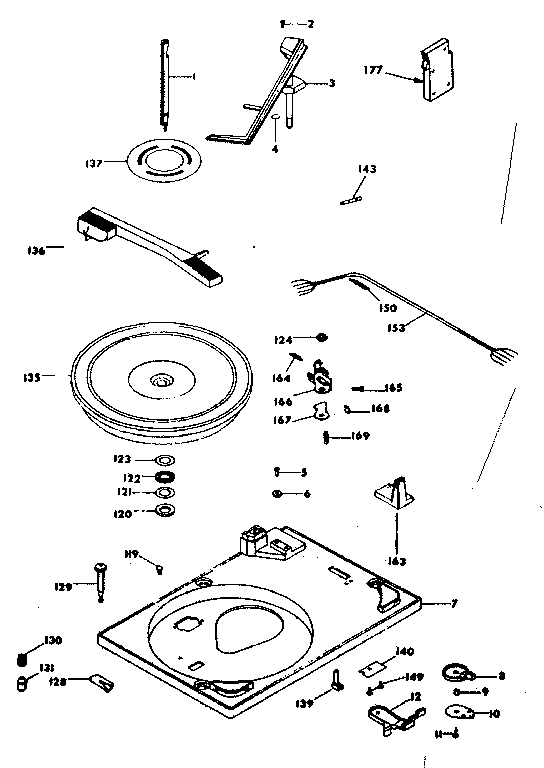 LXI 17129330800 record changer diagram