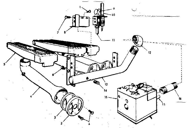 Kenmore 22996145 SERIES PV150 S burner and manifold parts diagram