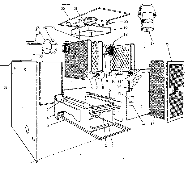 Kenmore 22996145 SERIES PV150 S jacket - sections & base parts diagram