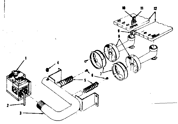 Kenmore 229962381 gas burners and manifold diagram