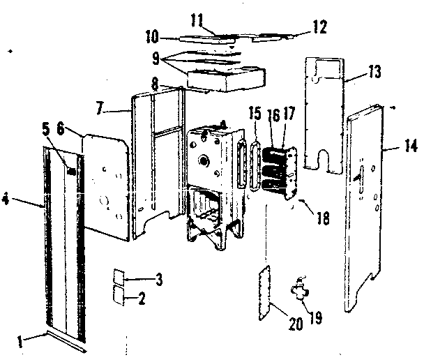 Kenmore 229962381 cabinet diagram