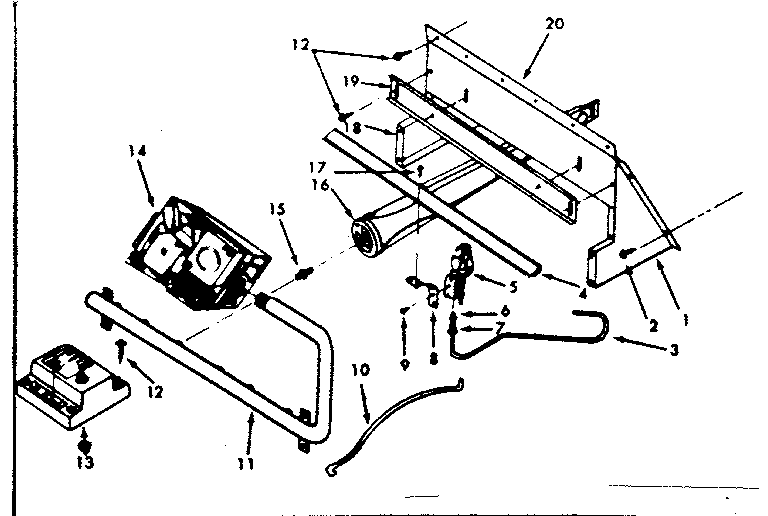 Kenmore 867764221 gas burners and manifold diagram