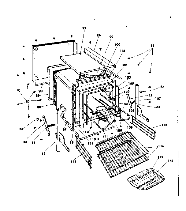 Kenmore 1554537790 oven parts diagram