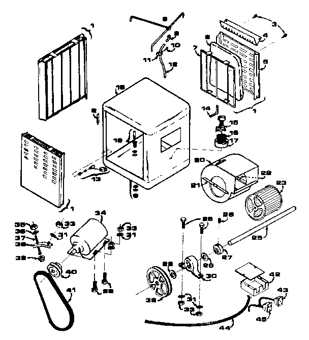 Kenmore 661610100 unit parts diagram