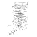 Kenmore 2582337671 grill and burner section diagram