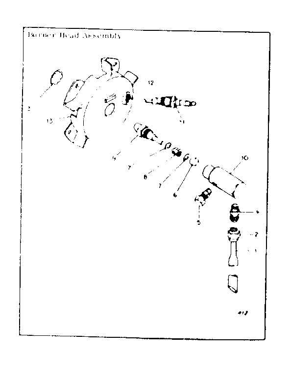 Kenmore 583408040 burner head assembly diagram