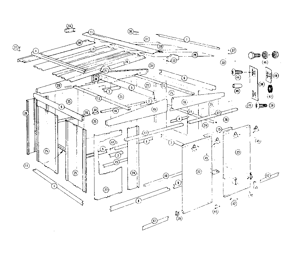 Sears 69660093 replacement parts diagram