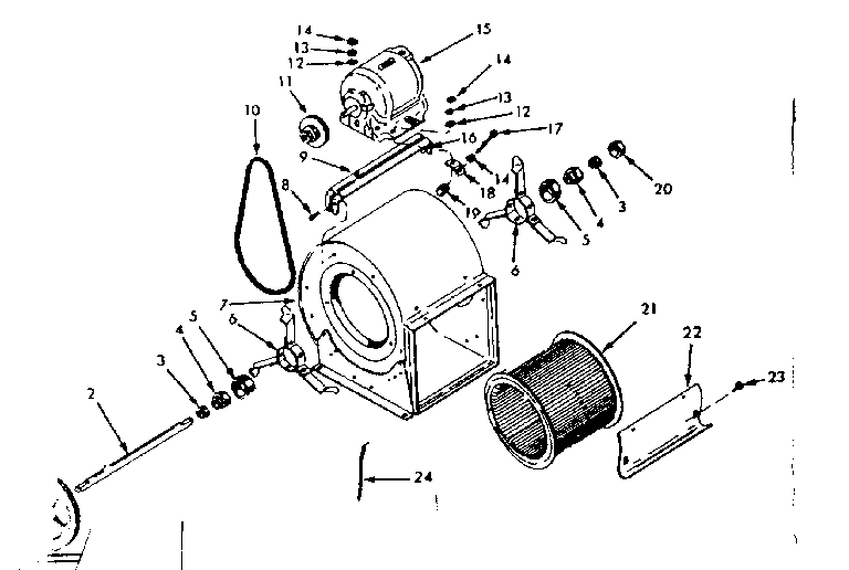 Kenmore 86774184 h-q blower assembly diagram