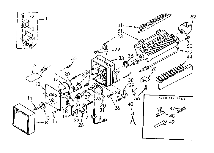 Kenmore 106835928 ice maker parts diagram