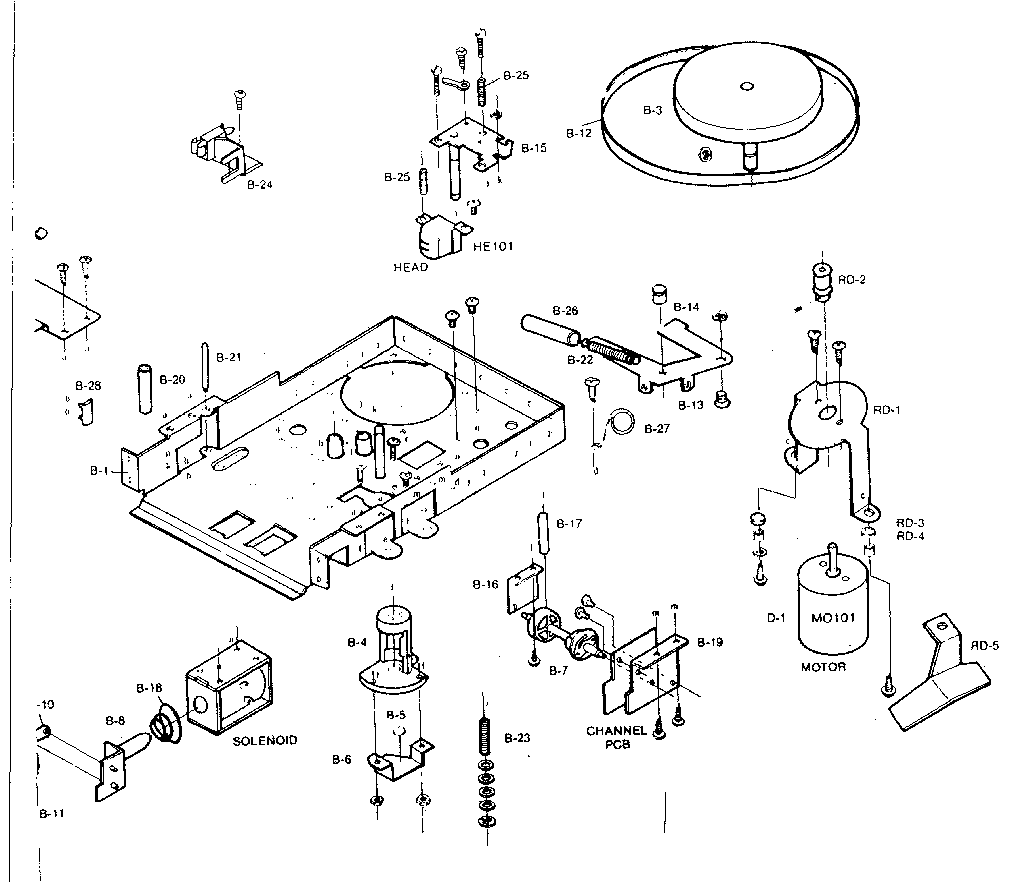 LXI 40091307800 tape deck diagram