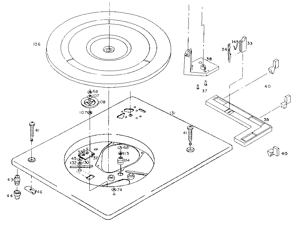 LXI 40091426800 record changer diagram